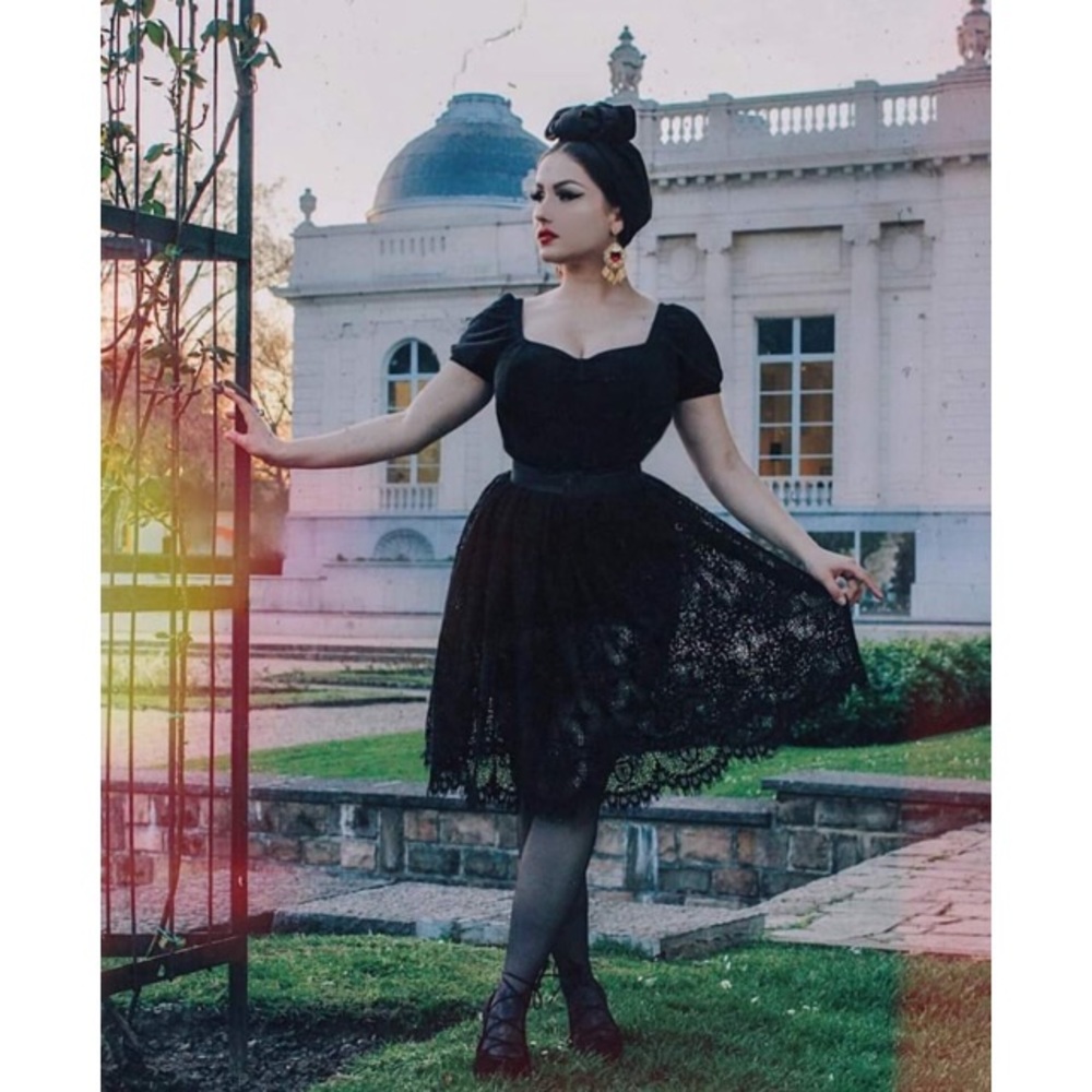 *SOLD* Southern Gothic Skirt in Black - Picture 8 of 12